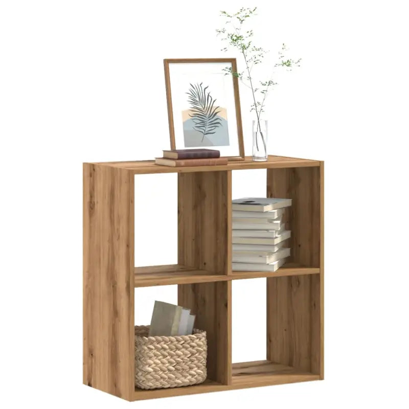 Boekenkast van bewerkt hout in grijs Sonoma voor extra opbergruimte - Eiken / 1 / 68.5 cm - Boekenkasten