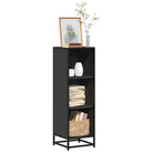 Boekenkast van bewerkt hout met industrieel metalen frame - Zwart / 33.5 x 33 x 107.5 cm / 1 - Boekenkasten