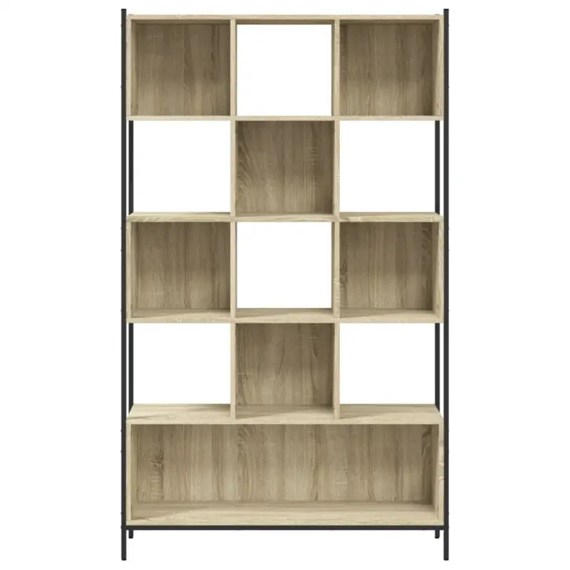 Boekenkast van bewerkt hout met stevige constructie voor een georganiseerde woonkamer - Sonoma eiken / 1 - Boekenkasten