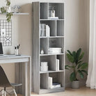 Boekenkast van bewerkt hout voor extra opbergruimte in huis of kantoor - Grijs sonoma / 1 / 174 cm - Boekenkasten