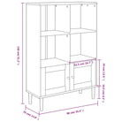 Boekenkast van massief grenenhout met decoratieve uitstraling - Boekenkasten