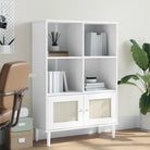 Boekenkast van massief grenenhout met decoratieve uitstraling - Wit / 1 - Boekenkasten