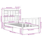 Boekenkastbed in massief grenenhout met grote totale afmetingen - Bedden & bedframes