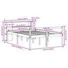 Boekenkastbed in massief grenenhout met ideale totale afmetingen - Bedden & bedframes