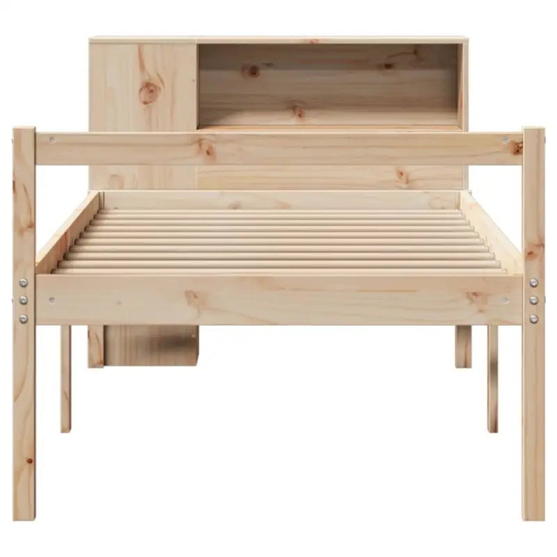 Boekenkastbed in massief grenenhout met ideale totale afmetingen - Bedden & bedframes
