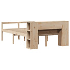 Boekenkastbed in massief grenenhout met ideale totale afmetingen - Bedden & bedframes
