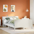 Boekenkastbed in massief grenenhout met optimale totale afmetingen - Wit / 150 x 200 cm - Bedden & bedframes