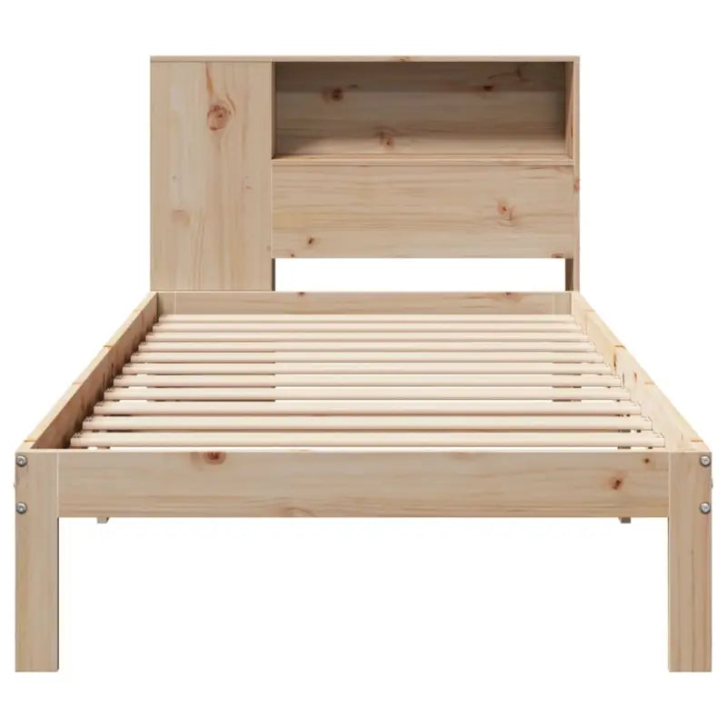 Boekenkastbed in massief grenenhout met praktische totale afmetingen - Bedden & bedframes