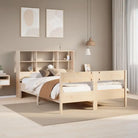 Boekenkastbed met massief grenenhout en ideale totale afmetingen - Naturel / 135 x 190 cm - Bedden & bedframes