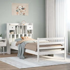 Boekenkastbed van massief grenenhout met comfortabele totale afmetingen - Wit / 100 x 200 cm - Bedden & bedframes