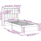 Boekenkastbed van massief grenenhout met comfortabele totale afmetingen - Bedden & bedframes