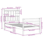 Boekenkastbed van massief grenenhout met comfortabele totale afmetingen - Bedden & bedframes
