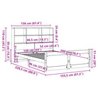 Boekenkastbed van massief grenenhout met duurzame totale afmetingen - Bedden & bedframes