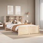 Boekenkastbed van massief grenenhout met duurzame totale afmetingen - Naturel / 120 x 190 cm - Bedden & bedframes