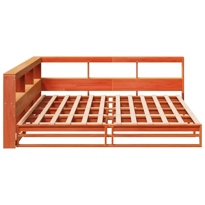Boekenkastbed van massief grenenhout met ideale totale afmetingen - Bedden & bedframes
