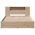 Boekenkastbed van massief grenenhout met ideale totale afmetingen - Bedden & bedframes