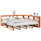 Boekenkastbed van massief grenenhout met ideale totale afmetingen - Wasbruin / 180 x 200 cm - Bedden & bedframes