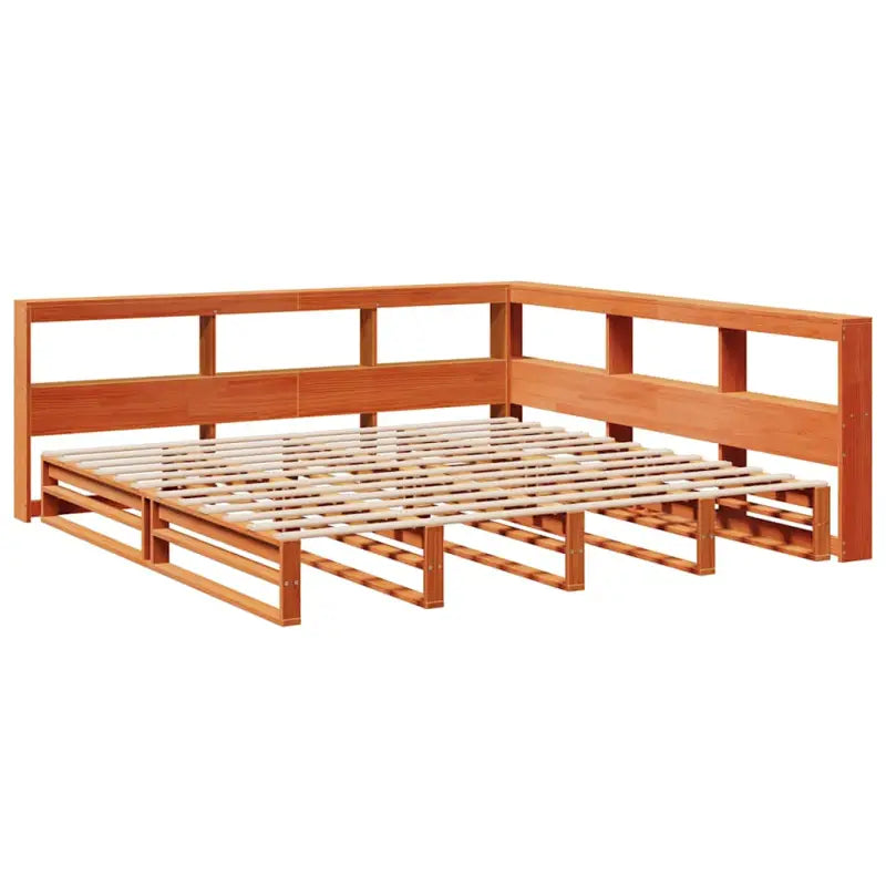 Boekenkastbed van massief grenenhout met ideale totale afmetingen - Bedden & bedframes