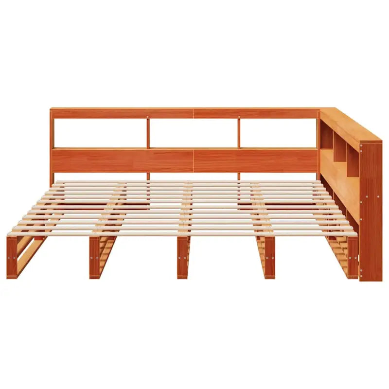 Boekenkastbed van massief grenenhout met ideale totale afmetingen - Bedden & bedframes