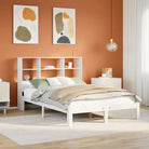 Boekenkastbed van massief grenenhout met ideale totale afmetingen - Wit / 120 x 200 cm - Bedden & bedframes