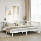 Boekenkastbed van massief grenenhout met ideale totale afmetingen - Wit / 200 x 200 cm - Bedden & bedframes