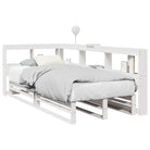 Boekenkastbed van massief grenenhout met ideale totale afmetingen - Wit / 90 x 200 cm - Bedden & bedframes