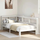 Boekenkastbed van massief grenenhout met ideale totale afmetingen - Wit / 90 x 200 cm - Bedden & bedframes