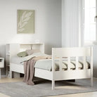 Boekenkastbed van massief grenenhout met ideale totale afmetingen - Wit / 90 x 200 cm - Bedden & bedframes