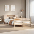 Boekenkastbed van massief grenenhout met optimale totale afmetingen - Naturel / 120 x 200 cm - Bedden & bedframes
