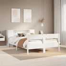 Boekenkastbed van massief grenenhout met optimale totale afmetingen - Wit / 160 x 200 cm - Bedden & bedframes