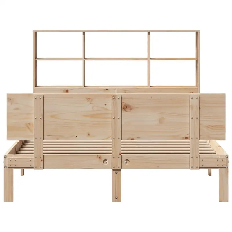 Boekenkastbed van massief grenenhout met optimale totale afmetingen - Bedden & bedframes