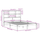 Boekenkastbed van massief grenenhout met optimale totale afmetingen - Bedden & bedframes