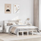 Boekenkastbed van massief grenenhout met optimale totale afmetingen - Wit / 120 x 200 cm - Bedden & bedframes