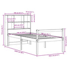Boekenkastbed van massief grenenhout met optimale totale afmetingen - Bedden & bedframes