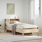 Boekenkastbed van massief grenenhout met optimale totale afmetingen - Naturel / 100 x 200 cm - Bedden & bedframes