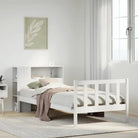 Boekenkastbed van massief grenenhout met optimale totale afmetingen - Wit / 90 x 190 cm - Bedden & bedframes