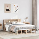 Boekenkastbed van massief grenenhout met optimale totale afmetingen - Bruin / 140 x 190 cm - Bedden & bedframes