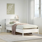 Boekenkastbed van massief grenenhout met optimale totale afmetingen - Wit / 90 x 190 cm - Bedden & bedframes