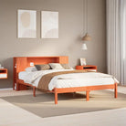 Boekenkastbed van massief grenenhout met perfecte totale afmetingen - Wasbruin / 140 x 190 cm - Bedden & bedframes