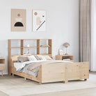 Boekenkastbed van massief grenenhout met perfecte totale afmetingen - Bruin / 120 x 200 cm - Bedden & bedframes