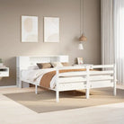 Boekenkastbed van massief grenenhout met perfecte totale afmetingen - Wit / 150 x 200 cm - Bedden & bedframes