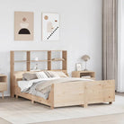 Boekenkastbed van massief grenenhout met perfecte totale afmetingen - Bruin / 160 x 200 cm - Bedden & bedframes