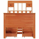 Boekenkastbed van massief grenenhout met ruime totale afmetingen - Bedden & bedframes