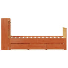 Boekenkastbed van massief grenenhout met ruime totale afmetingen - Bedden & bedframes