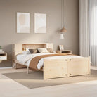 Boekenkastbed van massief grenenhout met ruime totale afmetingen - Naturel / 120 x 200 cm - Bedden & bedframes