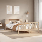 Boekenkastbed van massief grenenhout met ruime totale afmetingen - Naturel / 120 x 200 cm - Bedden & bedframes