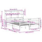 Boekenkastbed van massief grenenhout met ruime totale afmetingen - Bedden & bedframes