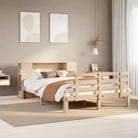 Boekenkastbed van massief grenenhout met ruime totale afmetingen - Naturel / 120 x 200 cm - Bedden & bedframes