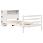 Boekenkastbed van massief grenenhout met ruime totale afmetingen - Bedden & bedframes