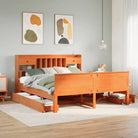 Boekenkastbed van massief grenenhout met ruime totale afmetingen - Wasbruin / 180 x 200cm - Bedden & bedframes